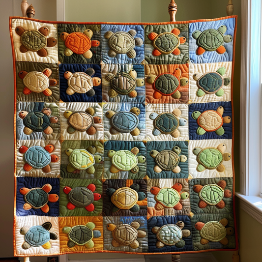 Snuggle Turtle Quilted Blanket - Throw (55" x 60")