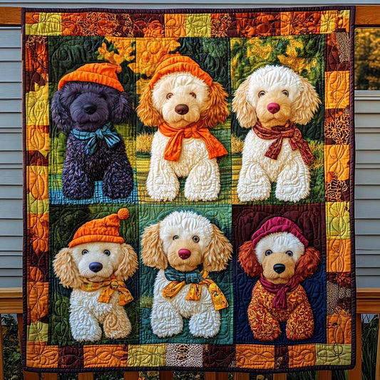 Snuggle Poodle Quilted Blanket - Throw (55" x 60")