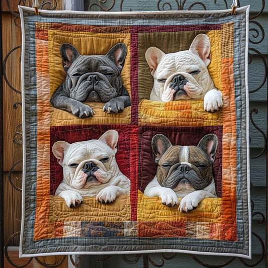 Snuggled Friends Quilted Blanket - Throw (55" x 60")