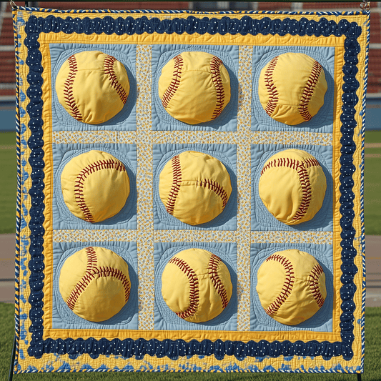 Softball Dreams Quilted Blanket - Throw (55" x 60")