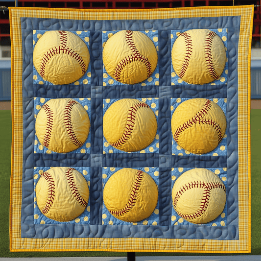 Softball Star Quilted Blanket - Throw (55" x 60")