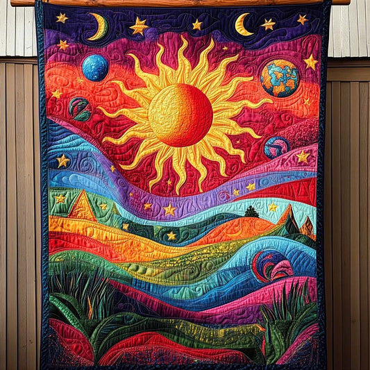 Solar Dreamscape Quilted Blanket - Throw (55" x 60")