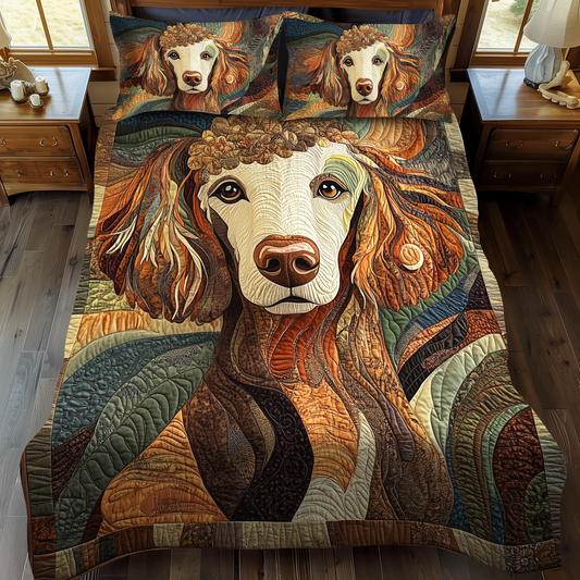 Sophisticated Swirls 3-Piece Quilted Bedding Set - Single (59" x 70")
