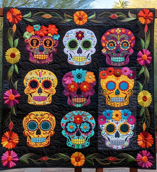 Souls of the Past Quilted Blanket - Throw (55" x 60")