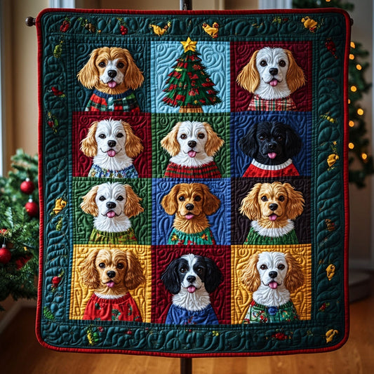 Spaniel Adventure Quilted Blanket - Throw (55" x 60")