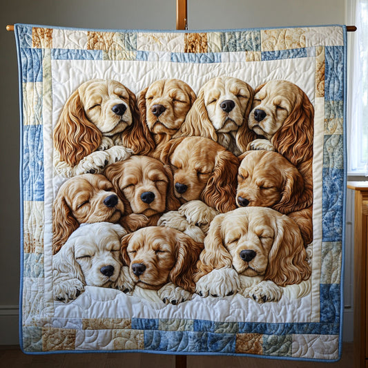 Spaniel Enchantment Quilted Blanket - Throw (55" x 60")