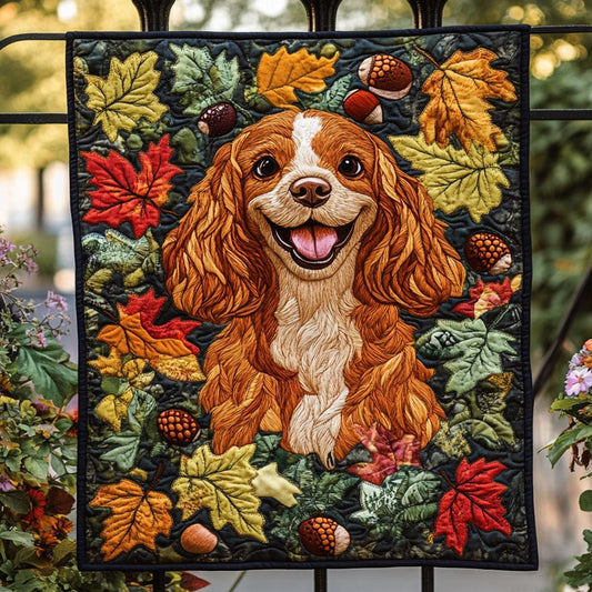 Spaniel Harvest Days Quilted Blanket - Throw (55" x 60")
