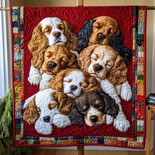 Spaniel Reflections Quilted Blanket - Throw (55" x 60")