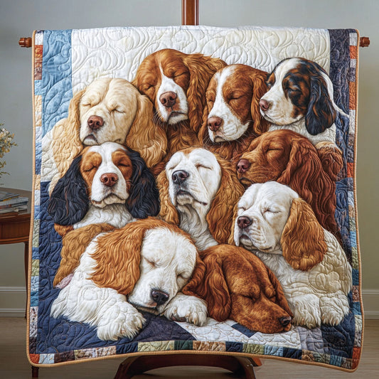 Spaniel Serenity Quilted Blanket - Throw (55" x 60")