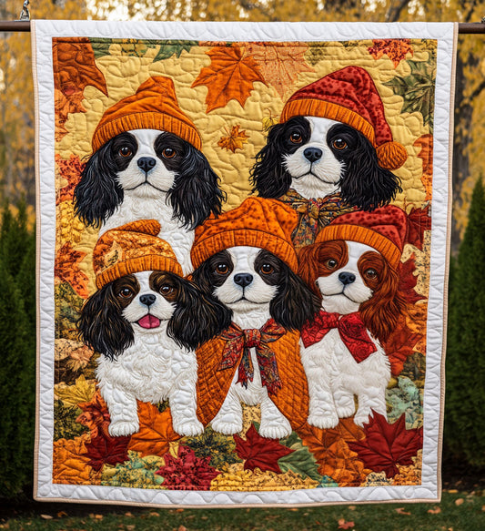 Spaniel Slumber Quilted Blanket - Throw (55" x 60")