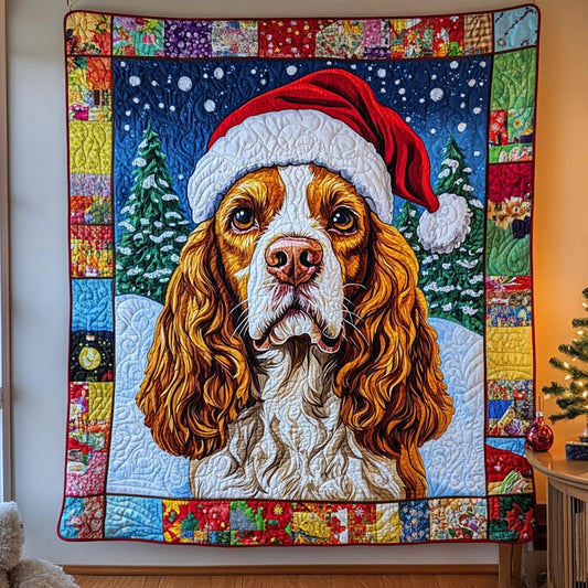 Spaniel Woodland Adventure Quilted Blanket - Throw (55" x 60")