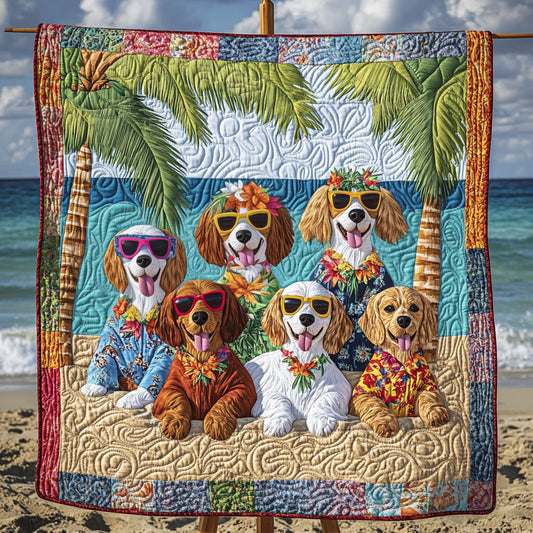 Spaniel in the Breeze Quilted Blanket - Throw (55" x 60")