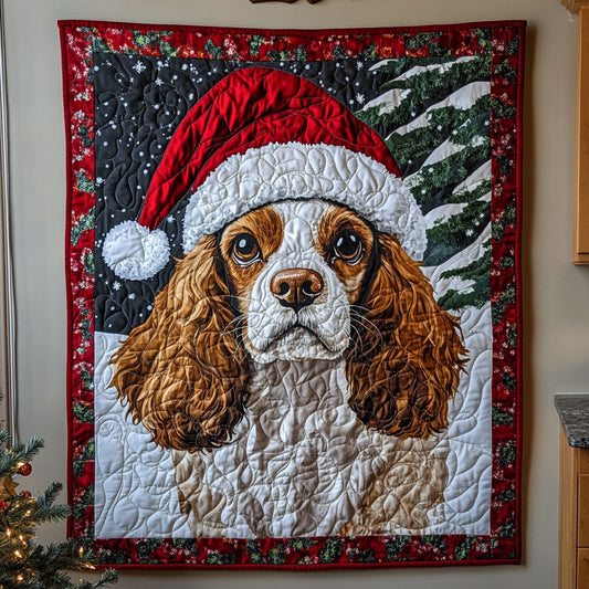 Spaniel in the Pines Quilted Blanket - Throw (55" x 60")
