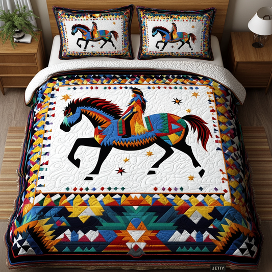 Spirit of the Plains 3-Piece Quilted Bedding Set - Single (59" x 70")