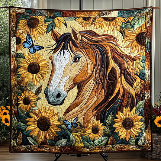 Spirit of the Plains Quilted Blanket - Throw (55" x 60")