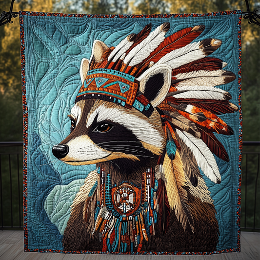 Spirit of the Plains Quilted Blanket - Throw (55" x 60")