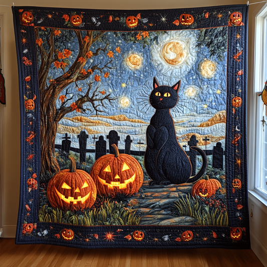 Spook-tacular Halloween Quilted Blanket - Throw (55" x 60")