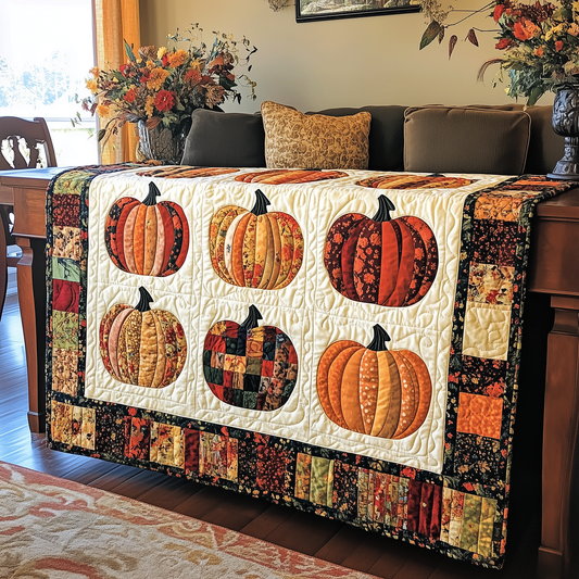 Spooky Harvest Quilted Blanket - Throw (55" x 60")