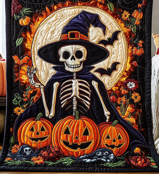 Spooky Witch Quilted Blanket - Throw (55" x 60")
