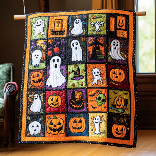 Spooky Halloween Quilted Blanket - Throw (55" x 60")