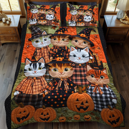 Spooky Paws 3-Piece Quilted Bedding Set - Single (59" x 70")