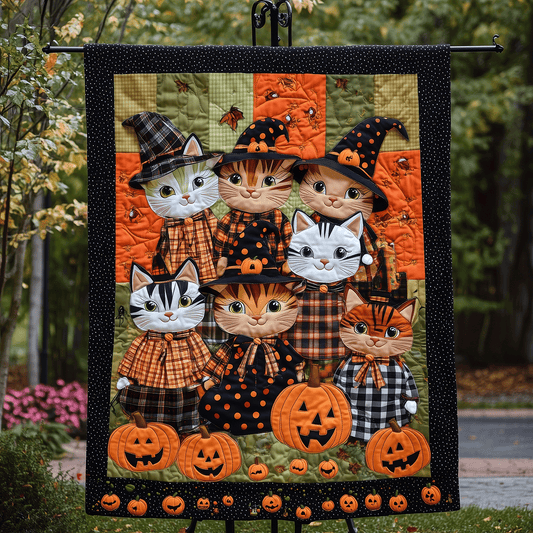 Spooky Paws Quilted Blanket - Throw (55" x 60")