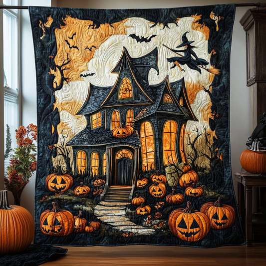 Spooky Season Halloween Magic Quilted Blanket - Throw (55" x 60")