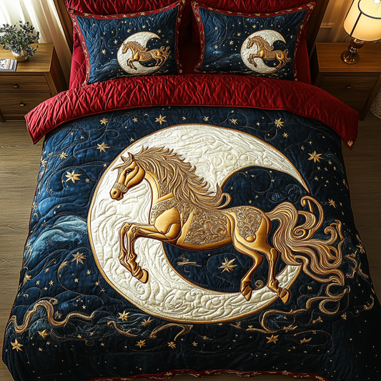 Stallion Grace 3-Piece Quilted Bedding Set - Single (59" x 70")