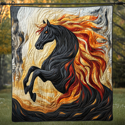 Stallion Grace Quilted Blanket - Throw (55" x 60")