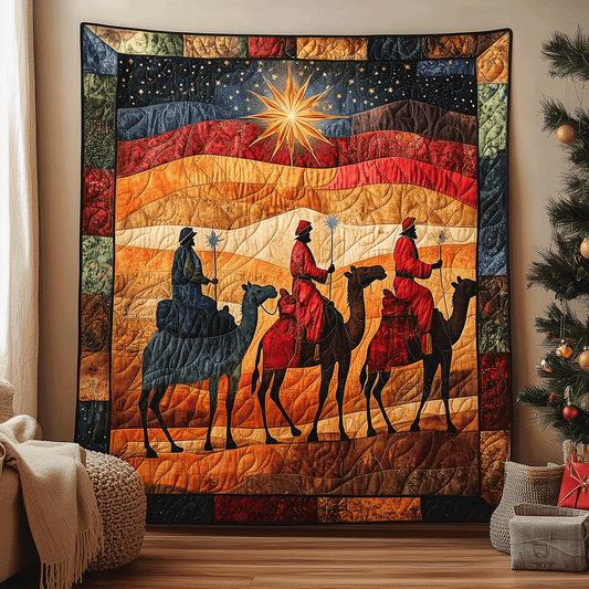 Star of Bethlehem Quilted Blanket - Throw (55" x 60")