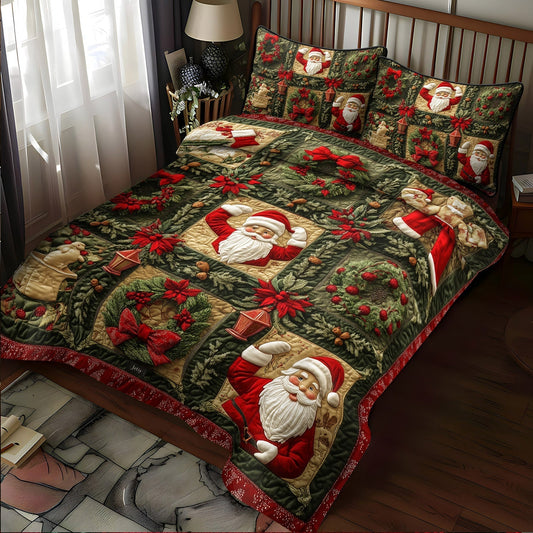 Starbright Christmas 3-Piece Quilted Bedding Set - Single (59" x 70")