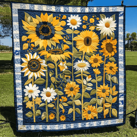 Starlit Garden Quilted Blanket - Throw (55" x 60")