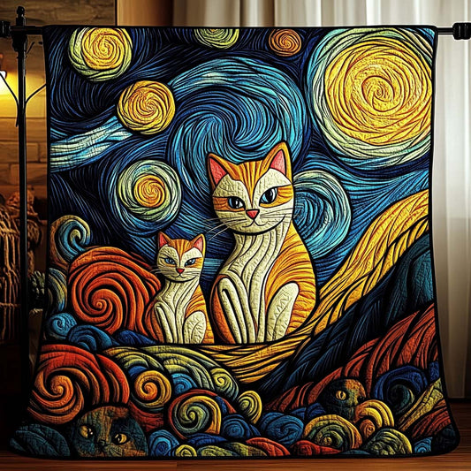 Starry Cat Quilted Blanket - Baby (30" x 40") - Pack 1