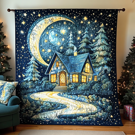 Starry Cottage Dreams Quilted Blanket - Throw (55" x 60")