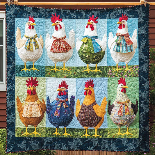 Stylish Poultry Quilted Blanket - Throw (55" x 60")