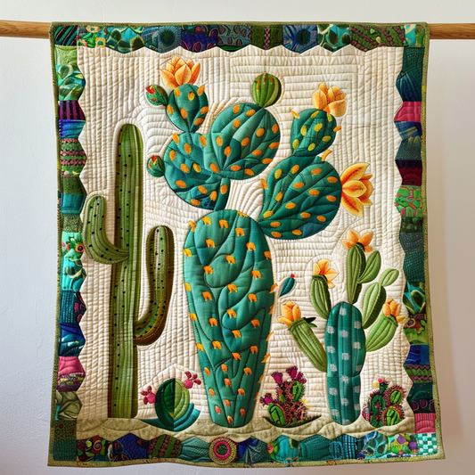 Succulent Serengeti Quilted Blanket - Throw (55" x 60")