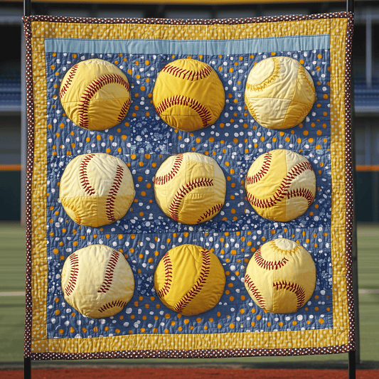 Summer Softball Quilted Blanket - Throw (55" x 60")