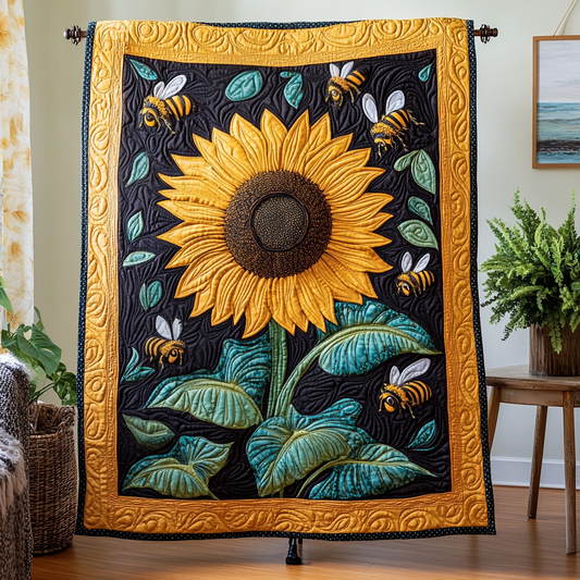 Sun Petals Quilted Blanket - Throw (55" x 60")