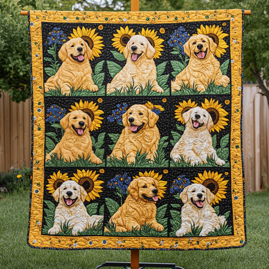 Sunbeam Smiles Quilted Blanket - Throw (55" x 60")