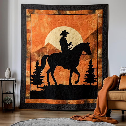 Sundown Silhouette Quilted Blanket - Throw (55" x 60")
