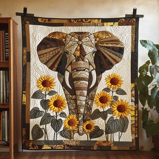 Sunflower Serengeti Quilted Blanket - Throw (55" x 60")
