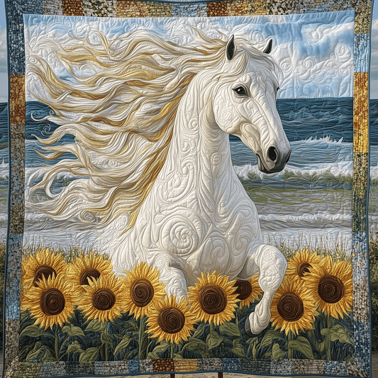 Sunflower Gallop Art Quilt Hanging - Baby (30" x 40")