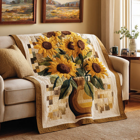 Sunflower Harvest Quilted Blanket - Baby (30" x 40") - Pack 1