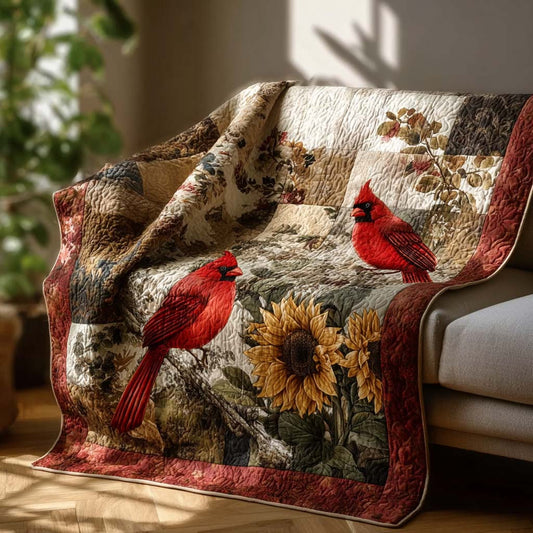 Sunflower Spirit Cardinals Quilted Blanket - Baby (30" x 40") - Pack 1