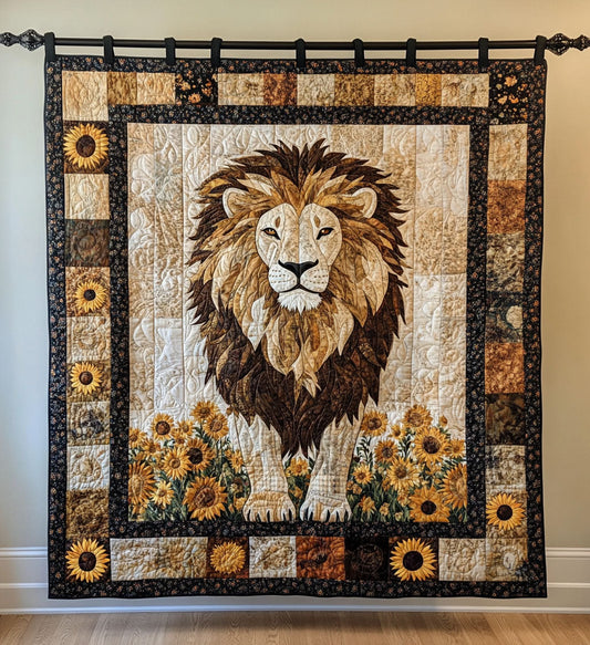 Sunflower Spirit Quilted Blanket - Throw (55" x 60")