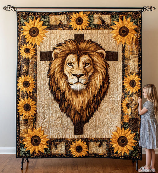 Sunflower Strength Quilted Blanket - Throw (55" x 60")