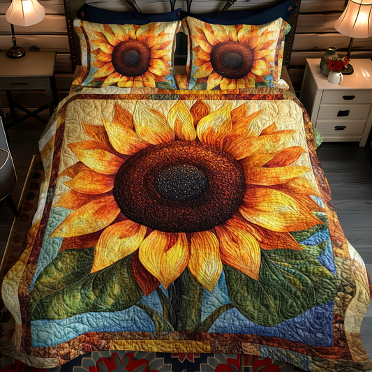 Sunlit Fields Quilted Bedding Set - Single (59" x 70")