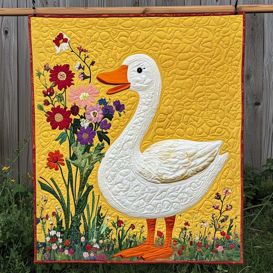 Sunny Blossom Quilted Blanket - Throw (55" x 60")