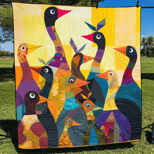 Sunrise Duck Village Quilted Blanket - Throw (55" x 60")