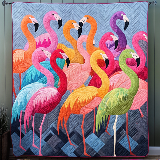 Sunset Strut Quilted Blanket - Throw (55" x 60")